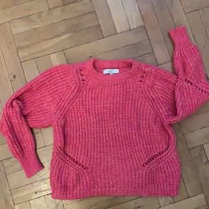 Loft knit pink cropped  sweater
